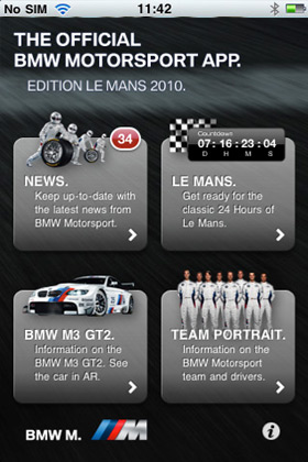 BMW Motosport App Edition Le Mans 2010