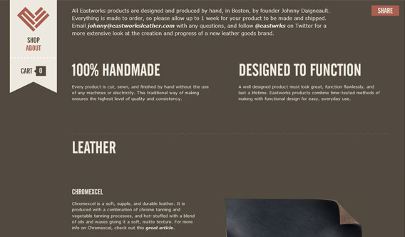 Eastworks Leather Ccompany Description