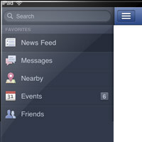 Create Facebook App Style Slide-Out Navigation