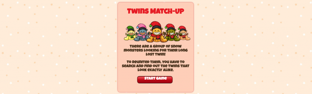 Twins Match-up game screenshot