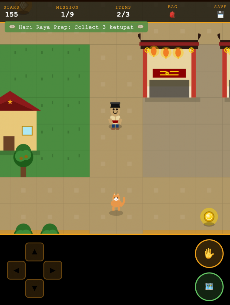 A screenshot: Start scene of the RPG.