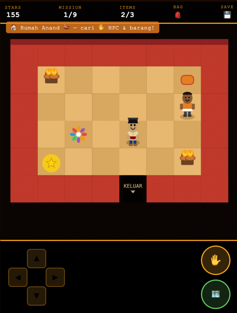 A screenshot: Player has entered into Indian building.